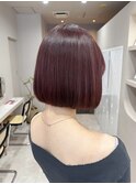 ハイトーンピンクベージュボブ