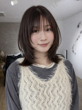 エトワ 中央店(etoi) 大分ミディアムボブレイヤーかるめ韓国レイヤーくびれスタイル