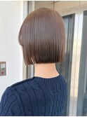 イメチェン/ピンクベージュ/バタフライカット/イメチェン/表参道