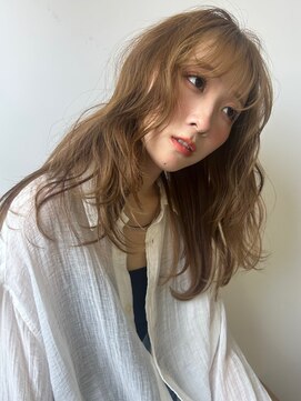バロンフェム(baLon.fem) 【stylist田島】ブリーチなし透明感カラー/レイヤーミディ