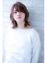 エルデ ナインズ ヘアー スタンド 川口店(elde 9's HAIR STAND) イメチェンフォギーベージュ耳かけ毛先パーマ厚めバング