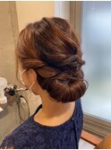 ギブソンタックヘアアレンジ結婚式二次会20代30代40代