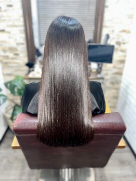 ハサミバイアトリエナガノ 千葉(8sami by atelier nagano) デザインカラー／レイヤーカット/ウエットヘア/オリーブベージュ