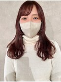 【藤沢/辻堂】カシスピンク/暖色/赤髪/レイヤーカット