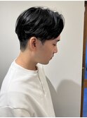 センターパート　ニュアンスパーマ　池袋　メンズパーマ
