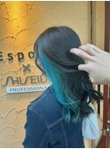 インナーカラー ティファニーブルー