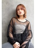 小顔外ハネミディアムアッシュ20代30代40代くびれミディ韓国ヘア