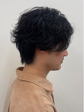 クラップス オル 金沢八景(CLAPS Ore) センターパートツイストスパイラルパーマ刈り上げメンズパーマ