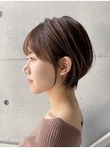☆ショートボブルフ小顔ワンレン黒髪ネビージュ秋色[船橋/津田沼