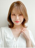 似合わせカットくせ毛風カールセミディウェーブミディアム