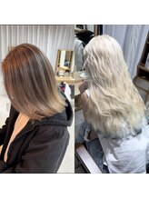 【艶のある髪と透明感で愛され女子に♪】ハイトーン/デザインカラー/艶カラーが大好評