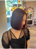 切りっぱなしボブ　パーソナルカラー診断