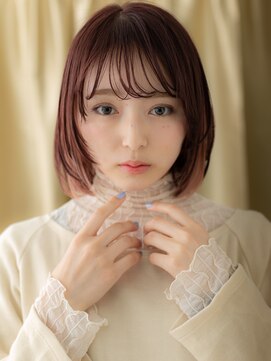 カバーヘア ブリス 上尾西口店(COVER HAIR bliss) チェリーブラウンインナーカラー姫カットレイヤーY上尾10代20代