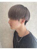 【シルバーカラー】ブリーチカラーでシースルーマッシュ
