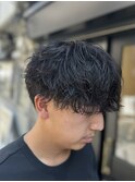 シャドーパーマ波巻きパーマ無造作パーマ大阪メンズサロン