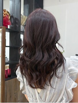 ルミ 上大岡店(Lumi) TAKE/チェリーブラウン/AWカラー/巻き髪ウェーブ