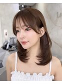 韓国レイヤー/韓国風/ボブ/髪質改善/黒髪/ブリーチなし〔池袋〕