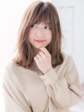 アートサロン センター北(art salon) センター北/髪質改善/ミルクティーピンクで小顔こなれミディl