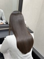 ローヴ 梅田(L'aube) 髪質改善 スーパーロング ワンレングス レイヤー 韓国風巻き