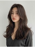 夏カラー◎大人可愛い艶髪髪質改善カラーロングヘア小顔効果