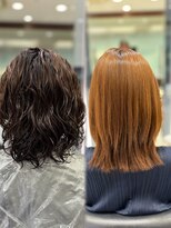 パーマ落としラボ アピッシュ 銀座(apish)&nbsp;パーマ落とし自然なストレート艶髪20代30代40代