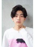 ビジネスショートレイヤーかき上げコンマヘアツイストパーマ