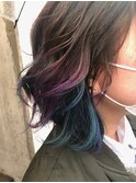 エメラルド×パープルユニコーングラデーション
