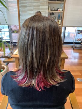 ルッカランス 王子店(Lucca Lance) 7月カラーリングで楽しむインナーピンク