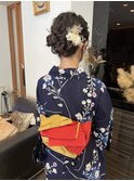 浴衣の着付けとヘアセット