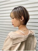 マッシュ 耳かけ 丸み 可愛い ショート フェイスフレーミング