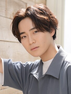 ロアー ヘアー ワメン(RAWR hair WaMen) 【RAWR】メンズ_韓国風パーマ_センターパート