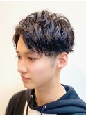 メンズスパイラルパーマツーブロックツイストスパイラルパーマ