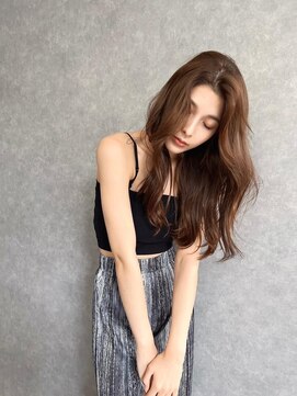 アールヘアーデザイン 藤が丘(r hair design) ゆるふわロングベージュカラーブリーチしない透明感カラー