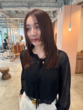 ホネン(honen) 顔まわりレイヤー/レイヤーカット/レイヤー/艶カラー/薬院大通