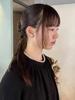 【徳岡】モードヘアタイトヘアアレンジロングヘアセット