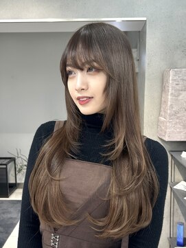 ヴェイン 渋谷(vain) イルミナカラーレイヤーカット顔まわりカット大人ヘア