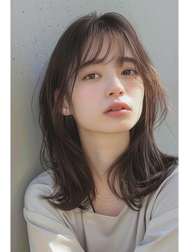 ラナ 新宿(lana) ミディアム/ブラウン/シースルー/ブラウン/【lana hair新宿】