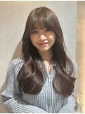 ミニウルフレイヤーカット顔周りカット前髪カット韓国ロング銀座
