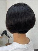 大人ショートボブ×アッシュブラック×ミニボブ/30代40代50代