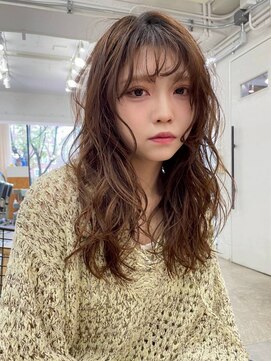 ハニーシブヤ(HONEY shibuya) ウェーブパーマ/レイヤーカット/チョコレートブラウン1