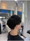 冬◎サラサラマッシュパーマなし重めツーブロック