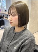 花田/ミニボブブリーチなしカラーオリーブベージュ下北沢韓国
