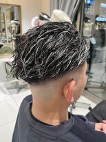 ルード(mens hair salon Rude) ホワイトメッシュスキンフェードツイストスパイラル