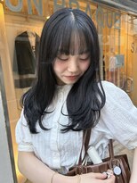 ロチカバイドールヘアー 心斎橋(Rotika by Doll hair) 暗髪ミディアムレイヤー×小顔顔周りカット