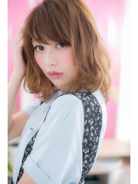 ミック ヘアアンドビューティー 大山店(miq Hair&Beauty) 抜け感がカワイイ♪シルキーフェザーミディ