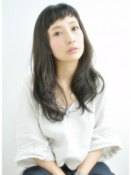 ヘアーアンドスパ フェリーチェ ミチ 野田屋町店(HAIR&SPA felice MICHI) スモーキーベージュ×重ためバング