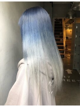 ジーナ オモテサンドウ(XENA) シルキーブルーグラデーション