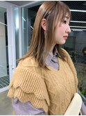 【nude仲井】細いハイライトで作るアッシュベージュ/ミディアム