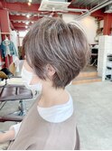 白髪ぼかしハイライト丸みショート【Ruufus恵比寿渋谷】31579