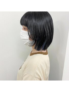 キー(kii) ice blue　インナーカラー  イヤリングカラー　福岡　今泉　薬院